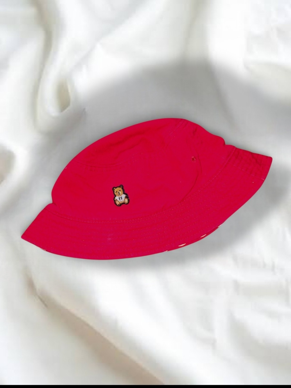 Teddy Fresh Red Bear Mascot Bucket Hat - Unisex - Excellent Condition